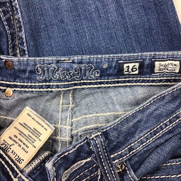 Miss Me Bermuda jk6079m Shorts Girls Size 16 (*5)^ - Picture 4 of 5